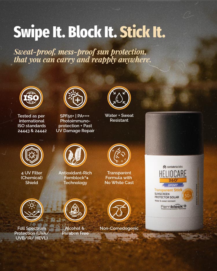 Heliocare 360º Sport Transparent Stick Spf 50+