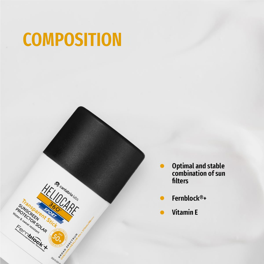 Heliocare 360º Sport Transparent Stick Spf 50+