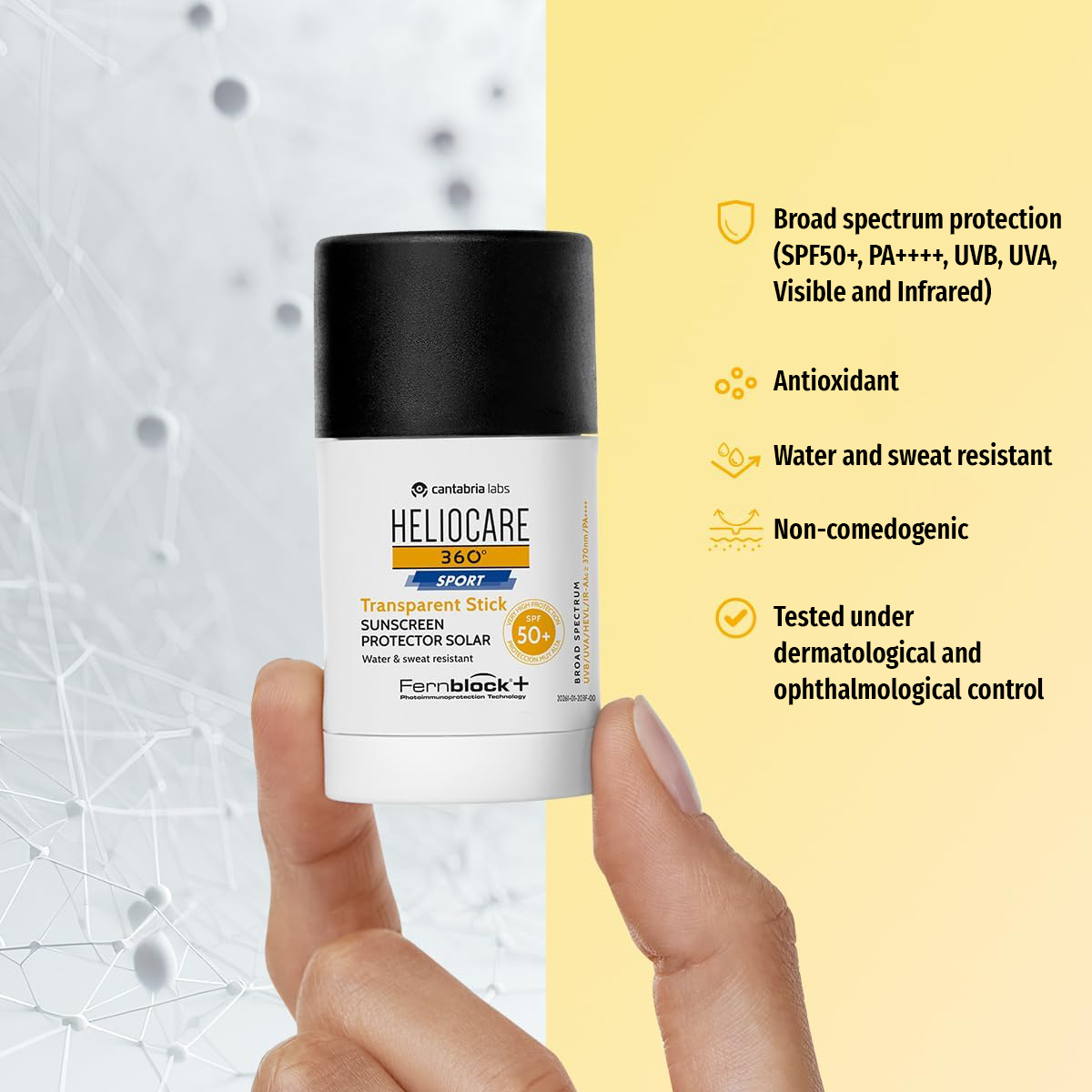 Heliocare 360º Sport Transparent Stick Spf 50+